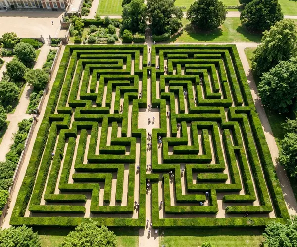 How Big Is the Hampton Court Maze?