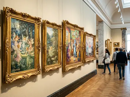 Art by Richard Dadd and Louis Wain